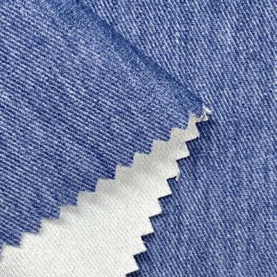 Polyester Rayon Spandex Cheap Price Denim Colour TR Stretch Double Layer Twill Knit Scuba Fabric For Coat